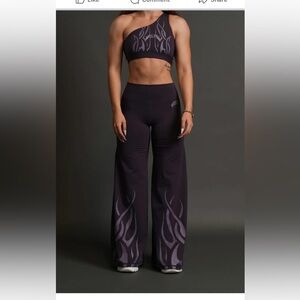 ISO Darc Sport Purple/Pink Wide-Leg leggings and top.
